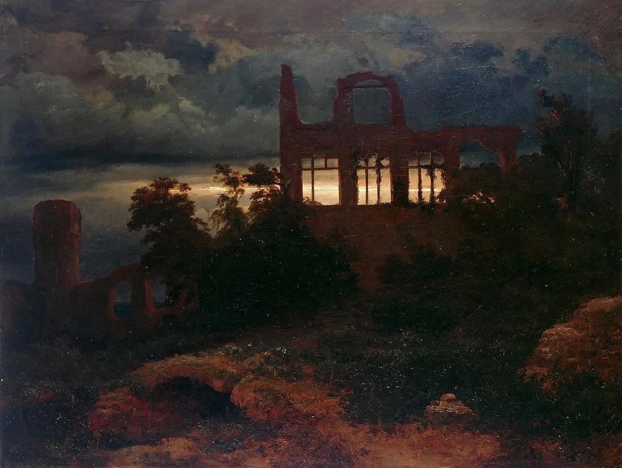 Paesaggio con rovine di castello - Alte Nationalgalerie, Berlino